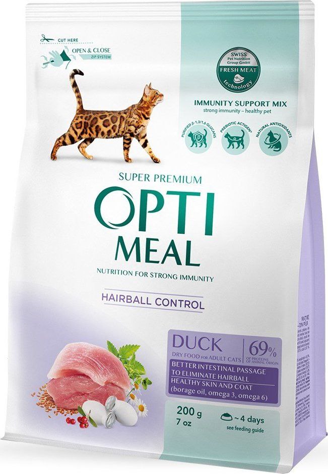 Корм Optimeal для котів Качка вив шерсті 300г